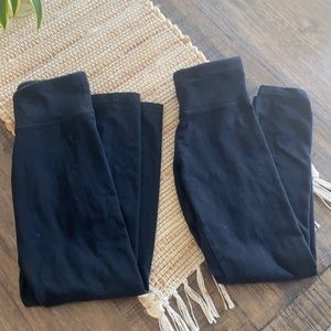 2 full length black justice leggings